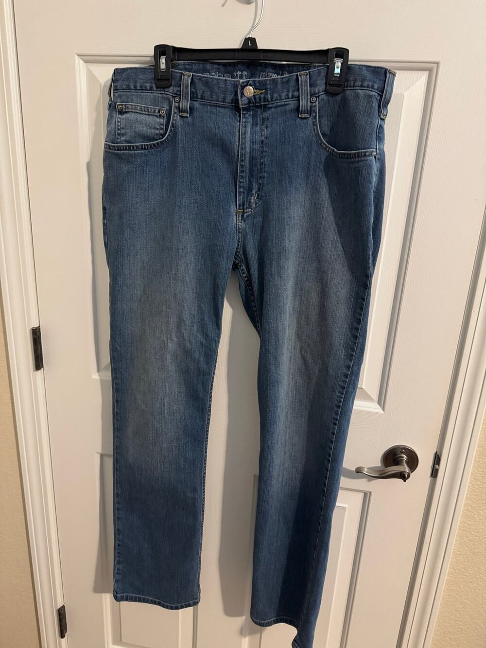 Carhartt Relaxed Fit Men's Straight Jeans Medium Wash Blue 36 x 32